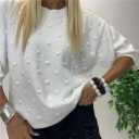 maglioncino con scollo tondo mezza manica snow